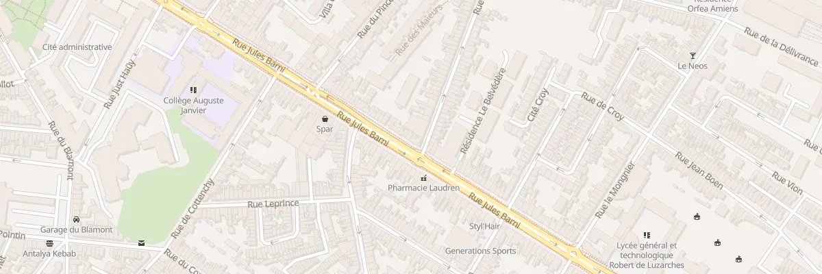 Plan du 255 Rue Jules Barni à Amiens