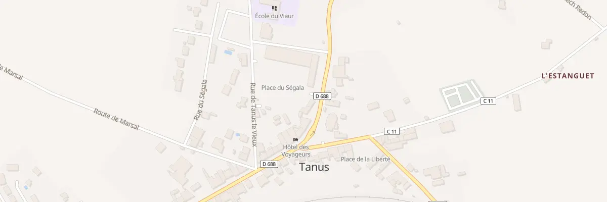 Plan du 1 Av Paul Bodin à Tanus