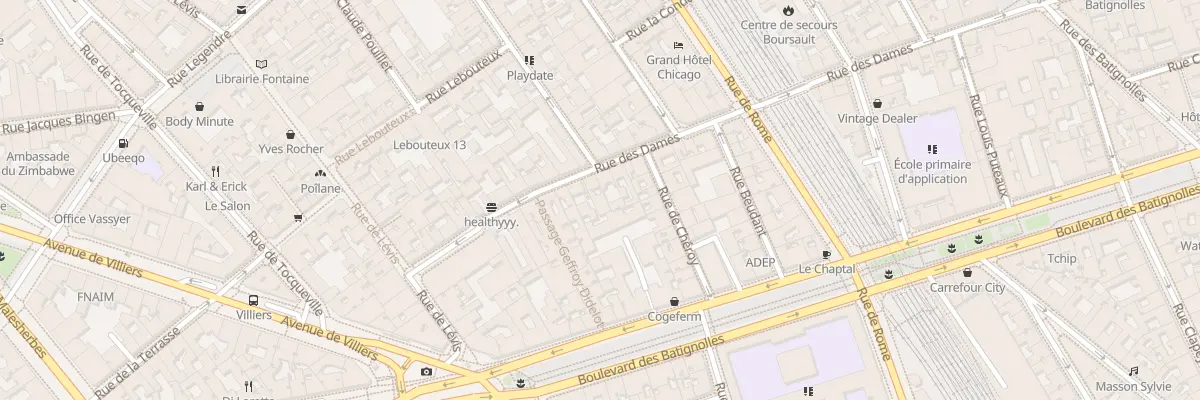 Plan du 111 Rue des Dames à Paris 17e Arrondissement