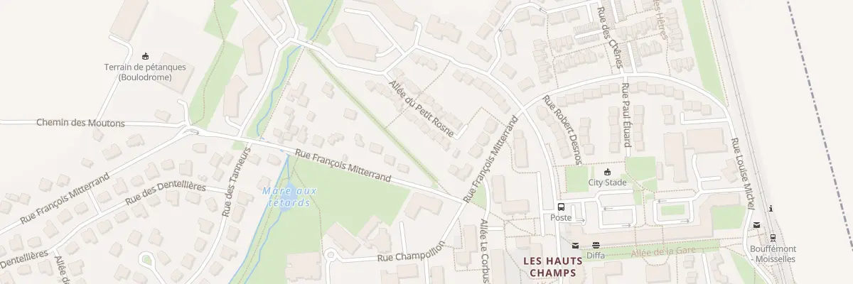Plan du 16 All du Petit Rosne à Bouffémont