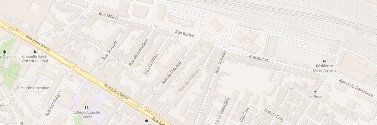 Plan du 50 Rue du Pinceau à Amiens