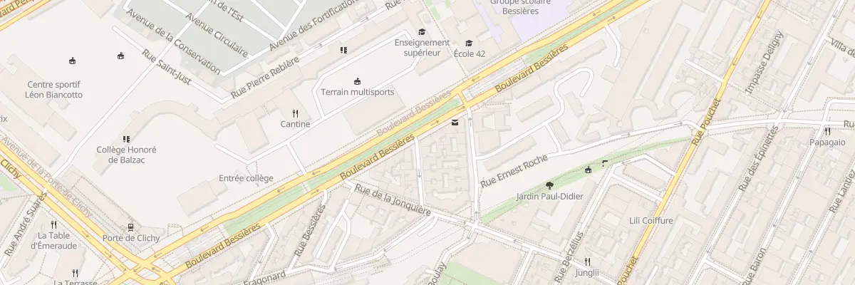 Plan du 99 Bd Bessières à Paris 17e Arrondissement