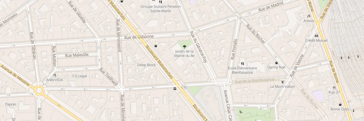 Plan du 52 Bd Malesherbes à Paris 8e Arrondissement
