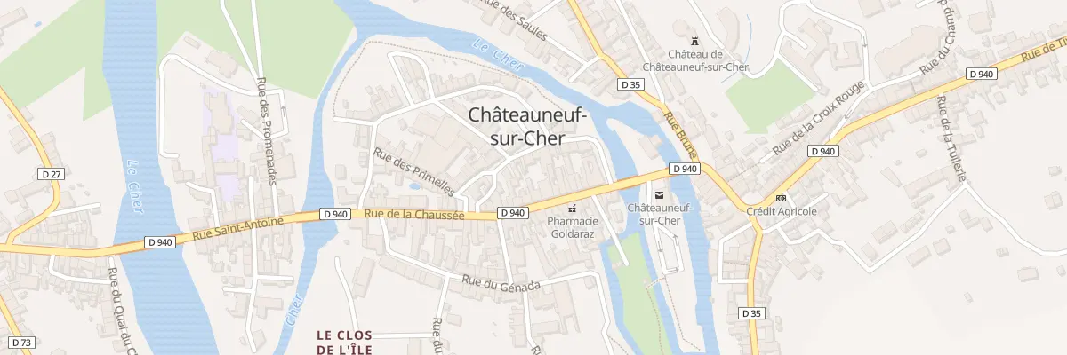 Plan du 35 Rue de la chaussée à Châteauneuf-sur-Cher
