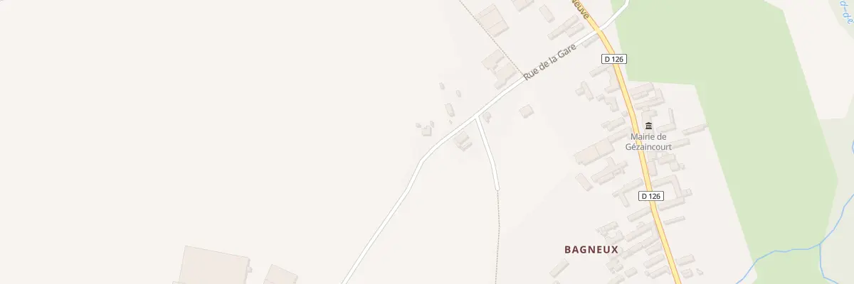 Plan du 5056 Rue de la Gare à Gézaincourt