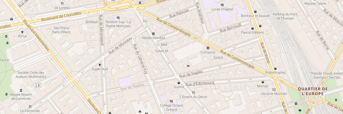 Plan du 80 Rue du Rocher à Paris 8e Arrondissement