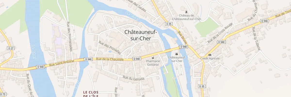 Plan du 37 Rue de la chaussée à Châteauneuf-sur-Cher