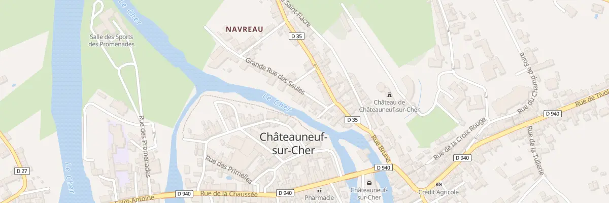Plan du 13 Gr Gde Rue des Saules à Châteauneuf-sur-Cher