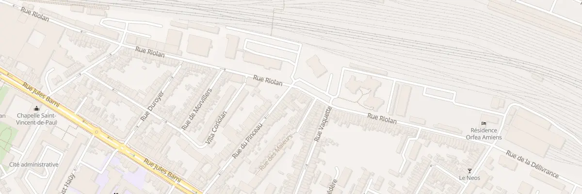Plan du 74 Rue du Pinceau à Amiens