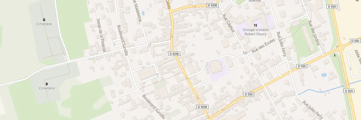 Plan du 25 Rue du Gal Leclerc à Mouy