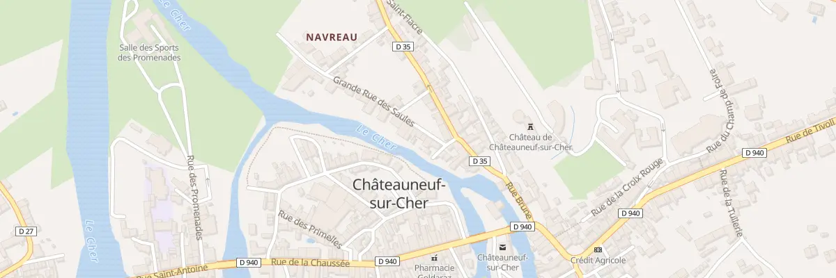 Plan du 737 Gr Gde Rue des Saules à Châteauneuf-sur-Cher