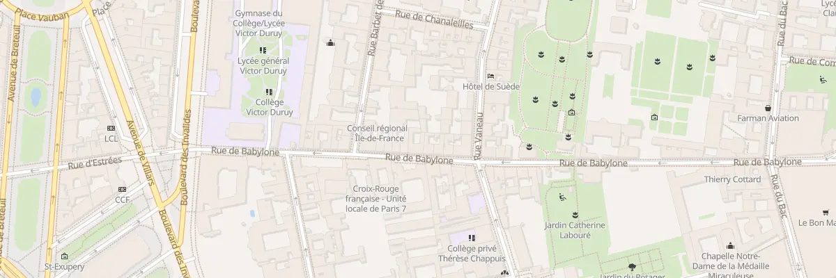 Plan du 50 Rue de Babylone à Paris 7e Arrondissement