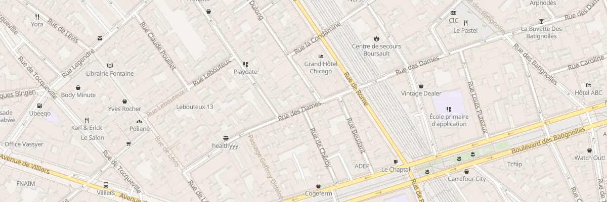 Plan du 88 Rue des Dames à Paris 17e Arrondissement