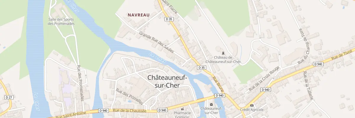 Plan du 11 Gr Gde Rue des Saules à Châteauneuf-sur-Cher