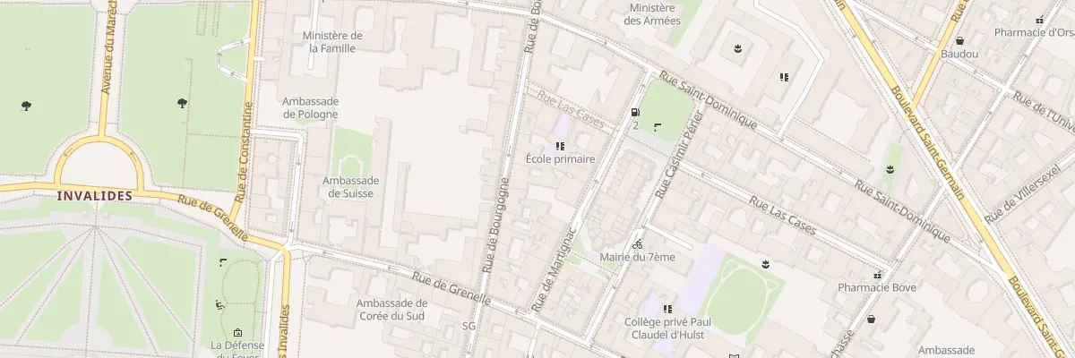 Plan du 23 Rue de Bourgogne à Paris 7e Arrondissement