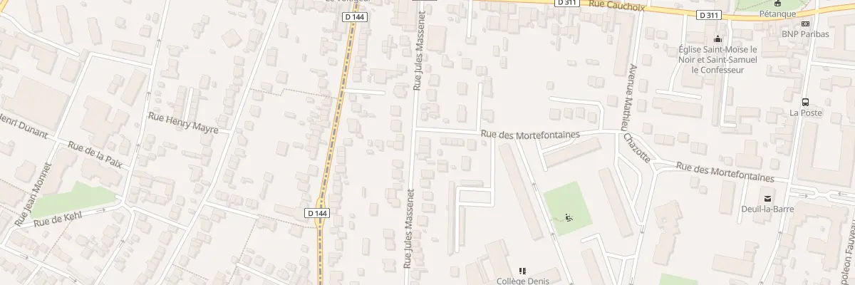 Plan du 9 Rue Massenet à Deuil-la-Barre