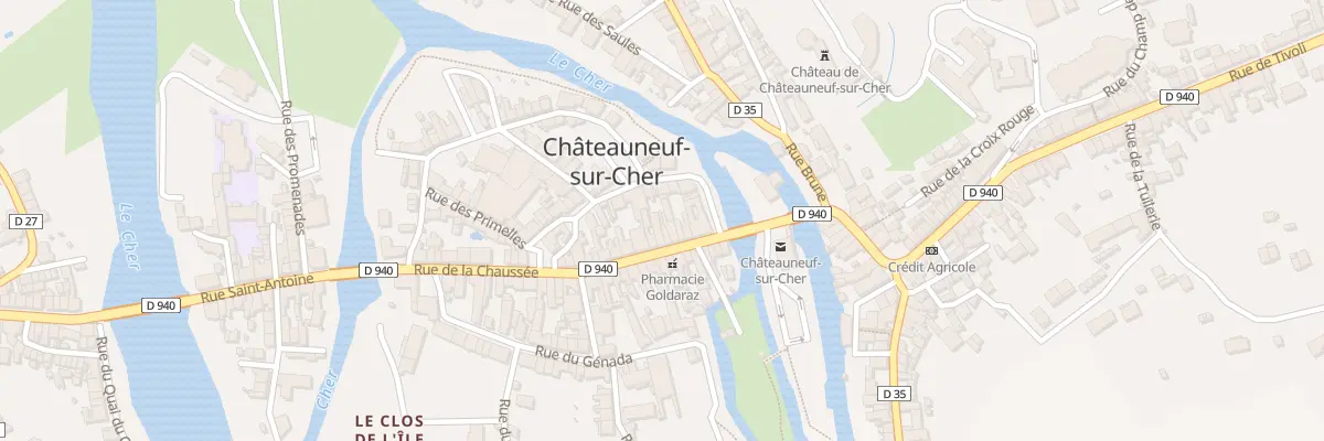 Plan du 43 Rue de la chaussée à Châteauneuf-sur-Cher