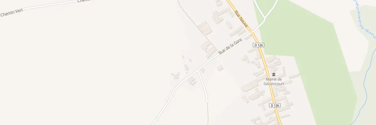 Plan du 5057 Rue de la Gare à Gézaincourt