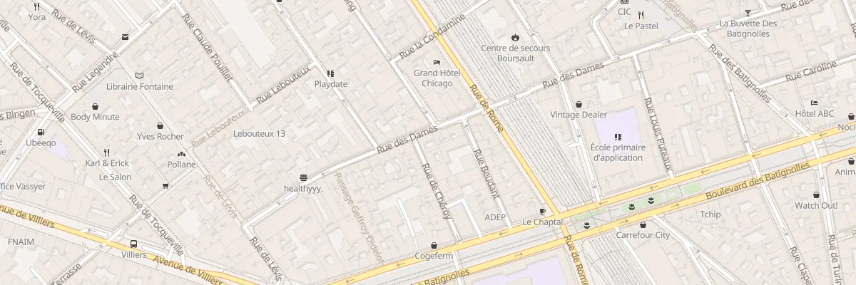 Plan du 99 Rue des Dames à Paris 17e Arrondissement