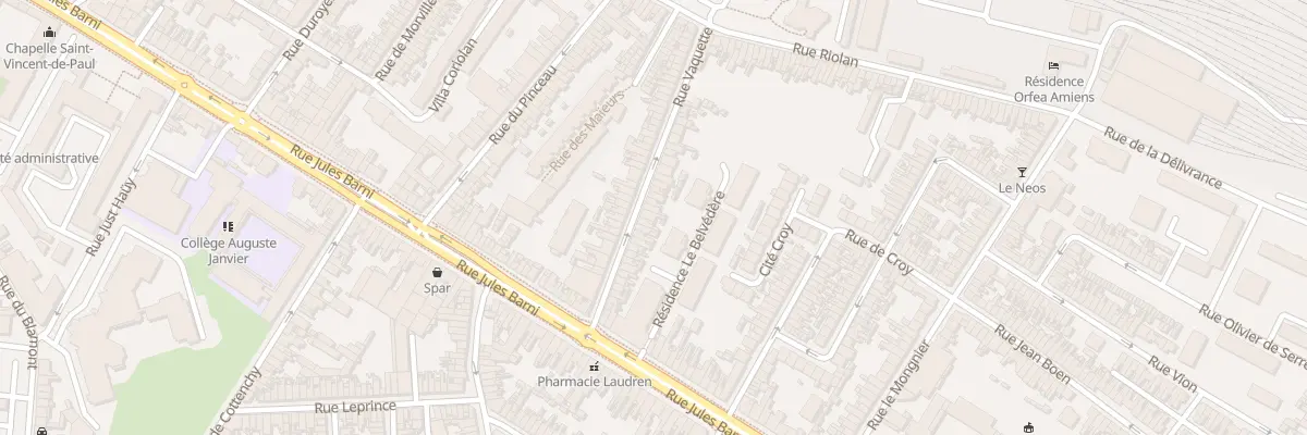 Plan du 30 Rue Vaquette à Amiens