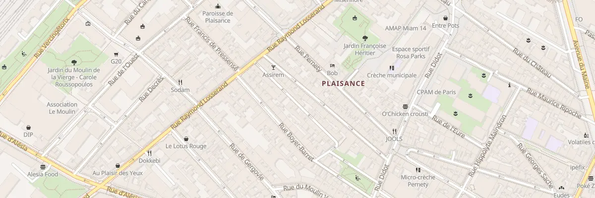 Plan du 24 Rue des Thermopyles à Paris 14e Arrondissement