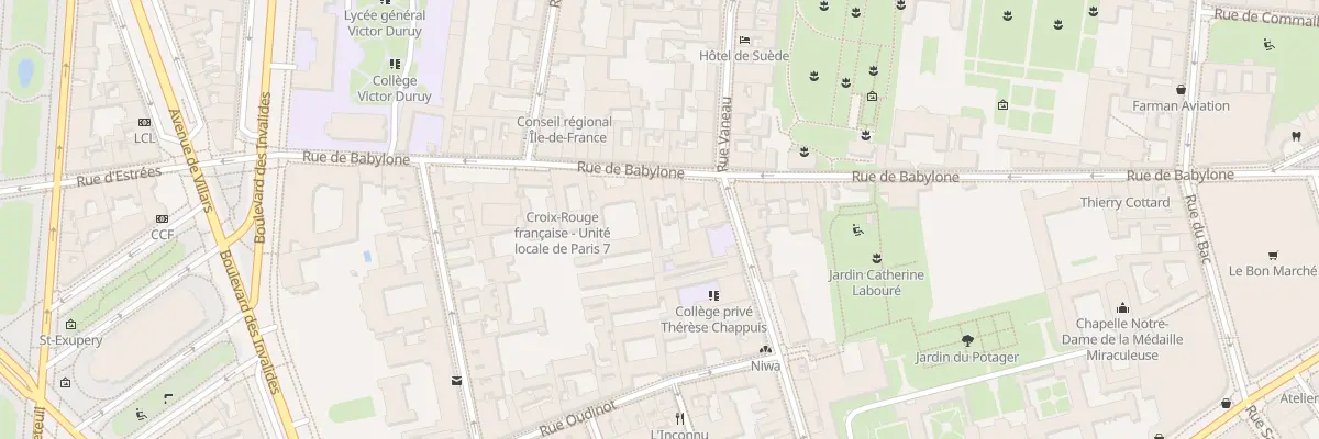 Plan du 47 Rue de Babylone à Paris 7e Arrondissement