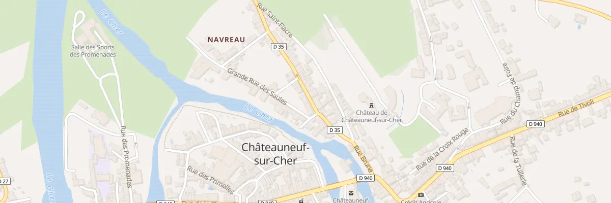 Plan du 13 Rue de Navreau à Châteauneuf-sur-Cher