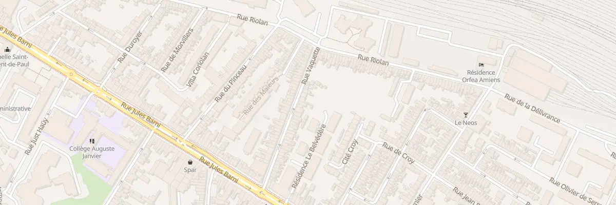 Plan du 54 Rue Vaquette à Amiens