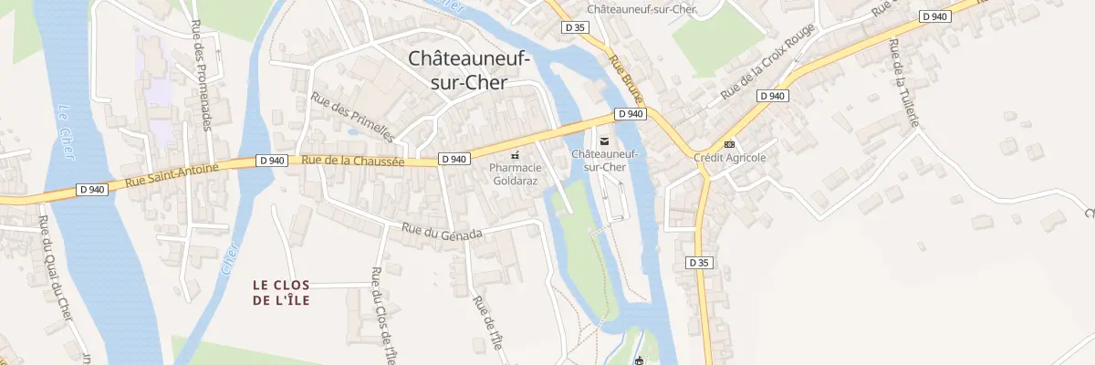 Plan du 2 Imp de la Coutrelle à Châteauneuf-sur-Cher