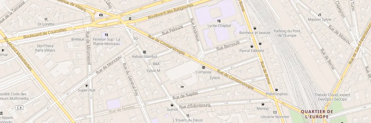Plan du 29 Rue de Constantinople à Paris 8e Arrondissement