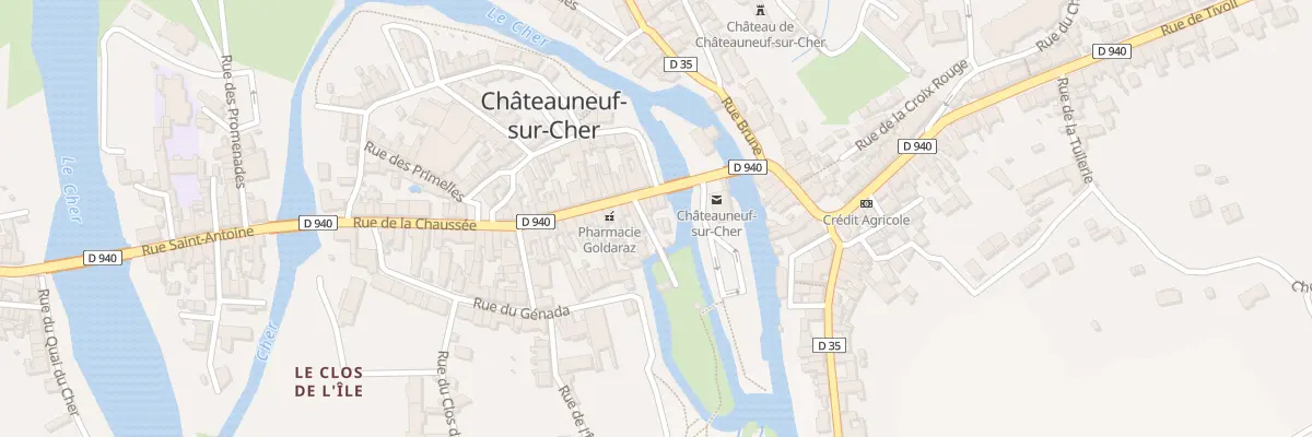 Plan du 58 Rue de la chaussée à Châteauneuf-sur-Cher