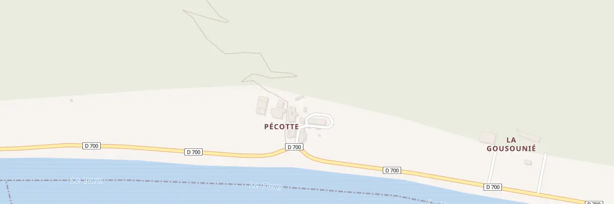 Plan du 5256 Pecote à Sérénac