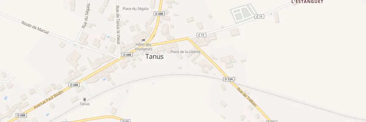 Plan du 2 Pl de la Liberté à Tanus
