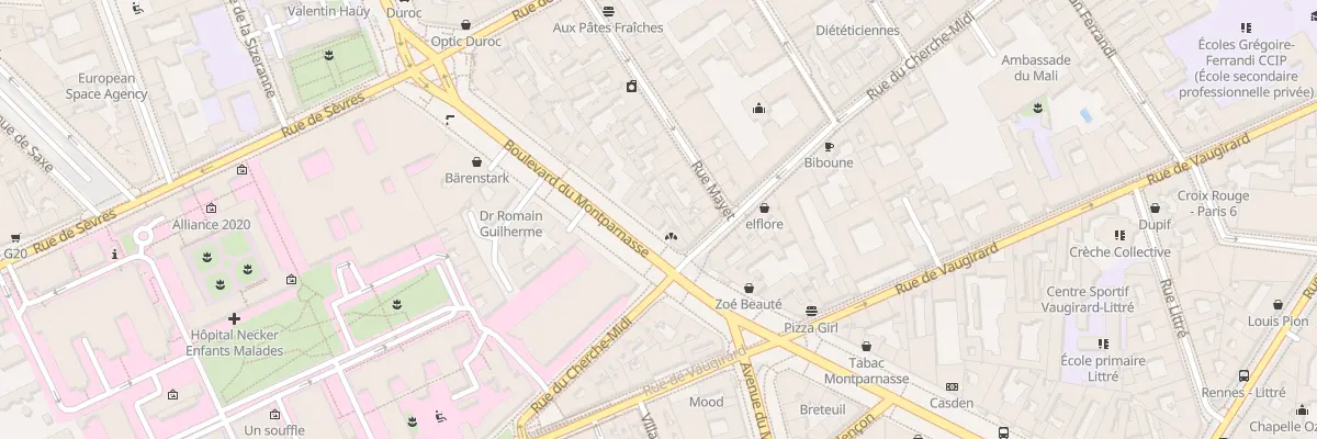 Plan du 17 Bd du Montparnasse à Paris 6e Arrondissement