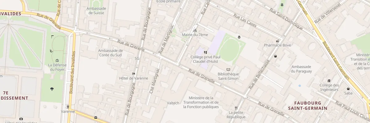 Plan du 27 Rue Casimir Périer à Paris 7e Arrondissement