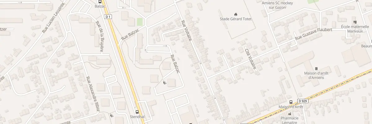 Plan du 55 Rue Voltaire à Amiens