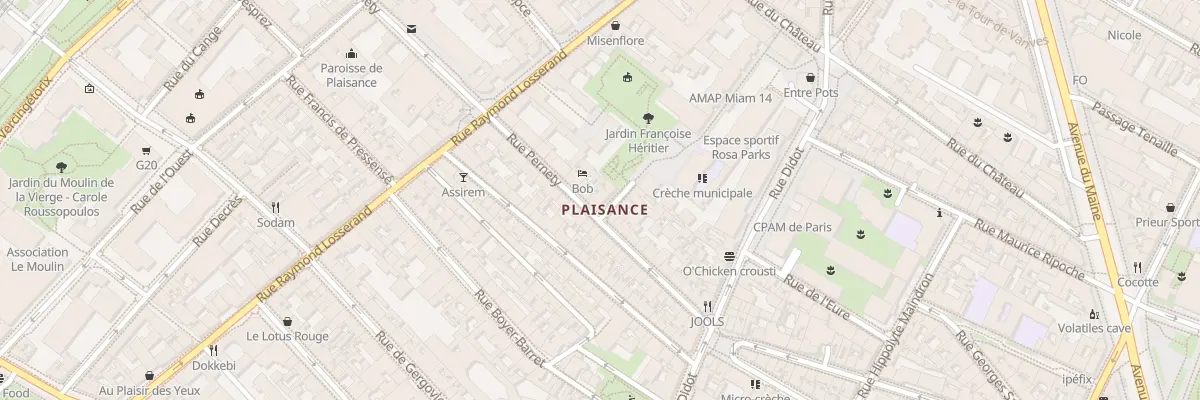 Plan du 1 Rue Sainte-Léonie à Paris 14e Arrondissement