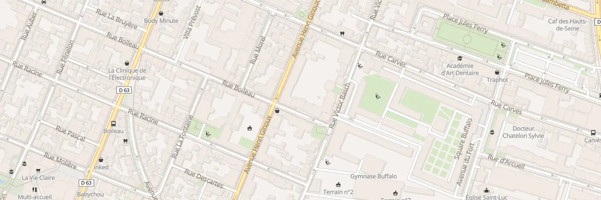 Plan du 10 Rue Charles Floquet à Montrouge