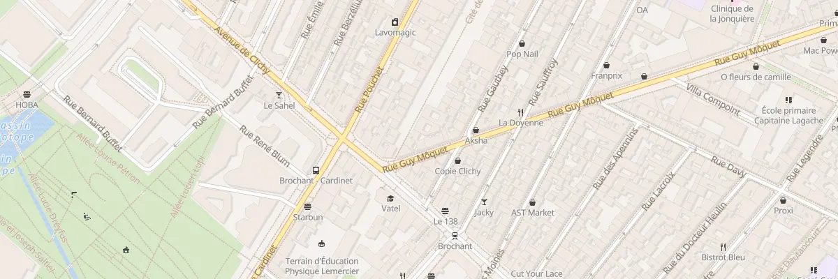 Plan du 5 Rue Guy Môquet à Paris 17e Arrondissement
