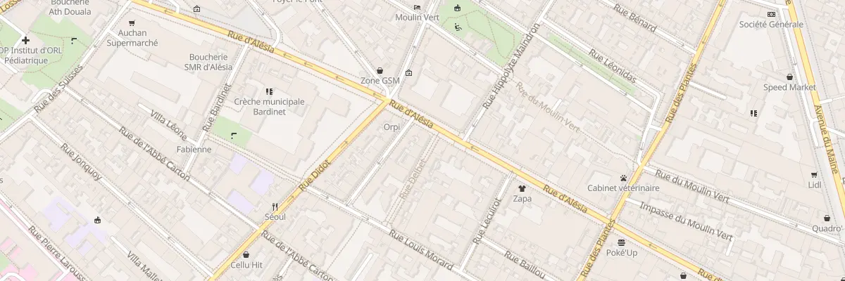 Plan du 151 Rue d’Alésia à Paris 14e Arrondissement