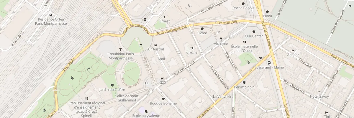 Plan du 12 Rue du Texel à Paris 14e Arrondissement