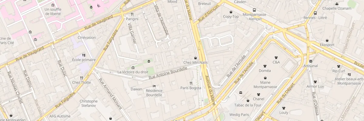 Plan du 4B Rue Antoine Bourdelle à Paris 15e Arrondissement