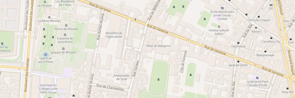 Plan du 7 Rue Vaneau à Paris 7e Arrondissement