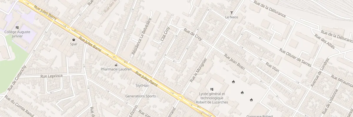 Plan du 9 Rue Sire Bernard à Amiens