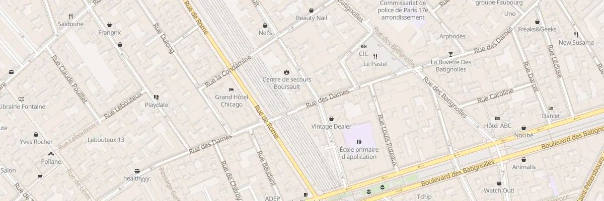 Plan du 66 Rue des Dames à Paris 17e Arrondissement