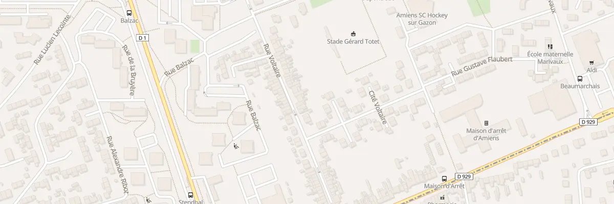 Plan du 52 Rue Voltaire à Amiens
