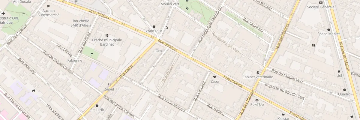 Plan du 149 Rue d’Alésia à Paris 14e Arrondissement