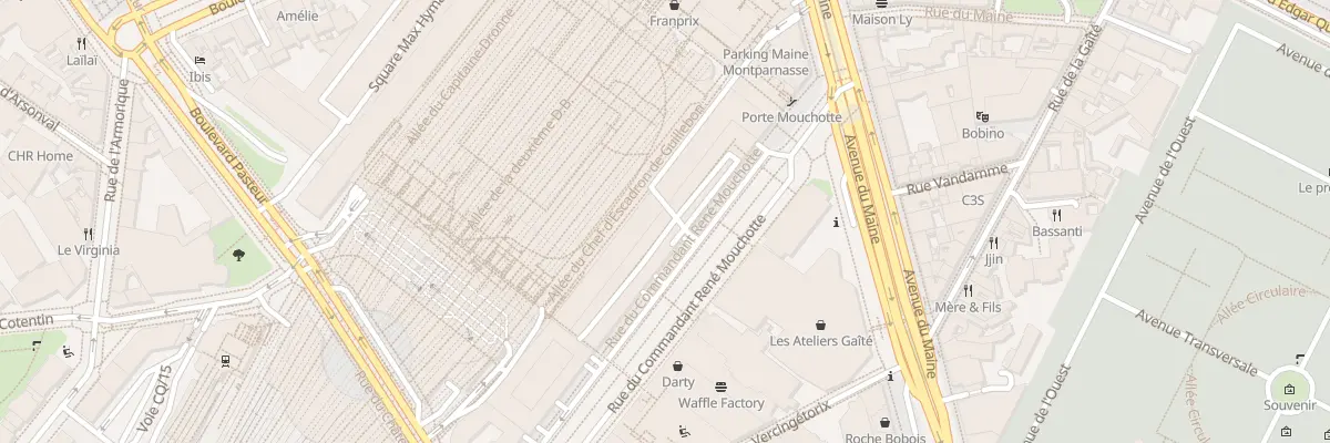 Plan du 20 Rue du Commandt Rene Mouchotte à Paris 14e Arrondissement