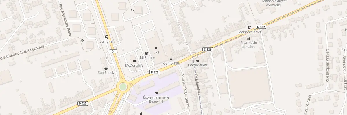 Plan du 23 Av de la Défense Passive à Amiens