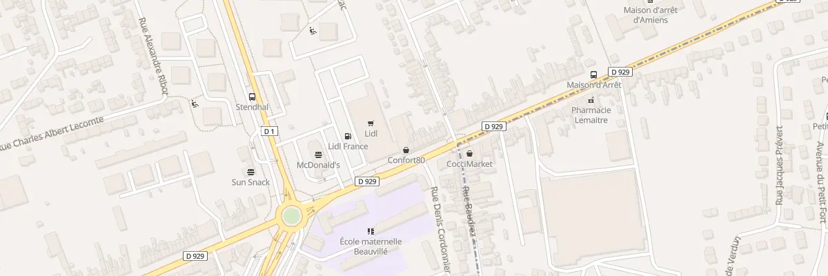 Plan du 25 Av de la Défense Passive à Amiens